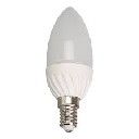 лампа светодиодна 3.6W 220VAC E14 топло бяла мат