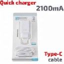 зарядно устройство USB 5v 2.1A cable typeC YOURZ